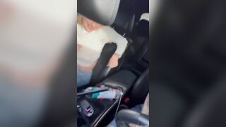 Two Horny Blonde Lesbians Talking Dirty In a Car Video