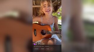 Nasty Whore Singing Playing Guitar While Showing Pussy Video