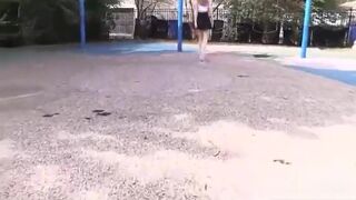 Heather Pretty Whore Flashes Her Boobs In Public While Walking Around And Fingering In A Park Video