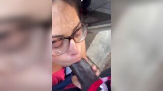 Nerdy Slut Getting Deepthroat Fucked At Outdoor Video