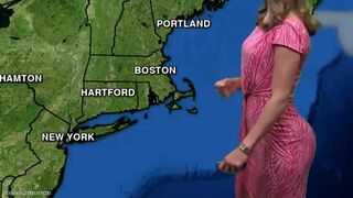 Hot Blondie With Fine Ass Doing Weather Forecasting On TV Video