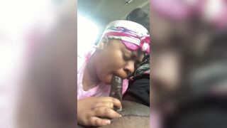 Chubby Horny Bae Sucking A Black Cock In The Car Video