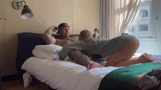 NicoleAniston Sucking A Tatted Guys Dick On Bed Video
