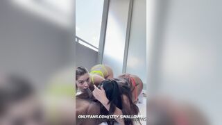 Izzy_swallows Two Thick Hotties Double Blowjob A BBC Outside Hotel OnlyFans Video