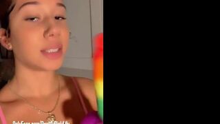 Prettypinklily Sexy Thot Sucking A Dildo In The Kitchen Teasing OnlyFans Leaked Video