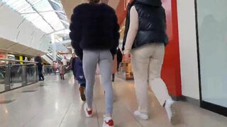 Cute Girls Walking With Tight Pants In Public Video