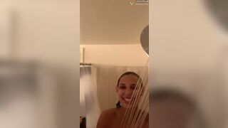 Pretty Teen Showering While Singing Teasing Video