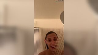 Cute Slut Showering While Drinking Beer Video