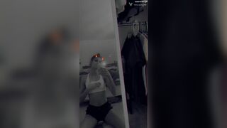 Pretty Exposed Slut Horny Mirror Selfie Video