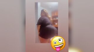 Fat Ebony Babe Big Booty Jiggle On Cam Video
