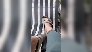 Loveleearches Naughty Wife Shows Her Sexy Feets at Outdoor Onlyfans Video