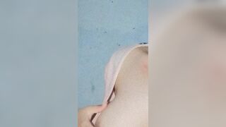 Horny Sexy Slut Rubbing Her Cute Tits Solo In Room