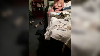 Naughty Granny Topless Naked in Home Video