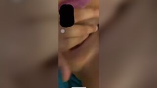 Horny Babe Rubbing And Fingering Her Pussy While Video Call Leaked Video