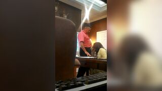Naughty Secretary Sucking His Boss's Cock While Working Spycam Video