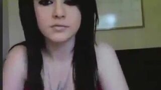 Cam Girl Shows Her Soft Tits and Rubs Her Pussy Video