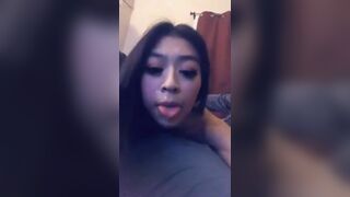 Asian Chick Getting Covered by Cum Video