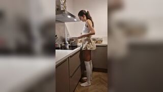 Naughty Wife Getting Fucked While Cooking Dinner Homemade Video