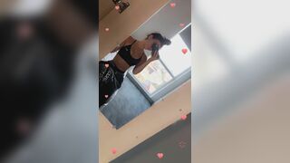 Busty Hot Teen With Small Tits Mirror Selfie Video