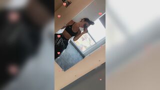 Busty Hot Teen With Small Tits Mirror Selfie Video
