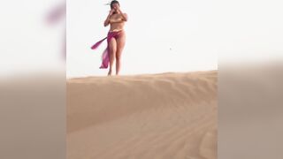 Big Ass Arabic Slut Walking On Desert Teasing Video