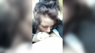 Nasty Street Whore Sucking A Cock In The Car Video