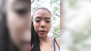 Asian Petite Goes Outside And Fingering Her Nasty Pussy Video