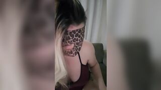 Masked Busty Slut Expose Her Pussy While Strip Tease Video