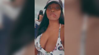 Hot Ebony With Big Boobs Teasing Her Fans Video
