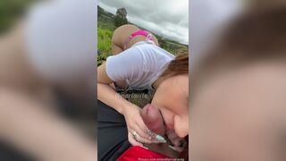 Mariavila Red Head Exposes herself and Tease a Cock at Outdoor Video