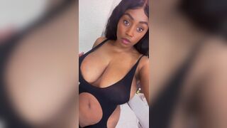 Ebony Slut With Huge Boobs New Lingerie Try On Video