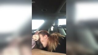 Hot Milf Gives Deepthroat Blowjob in Car Video