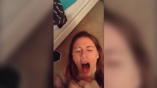 Shy Readhead Sucking A Dick And Cum Facial Video