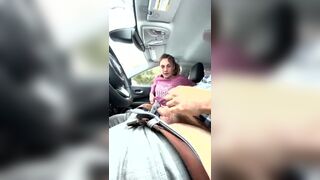 Horny Steet Prostitute Shows Her Tits And Blowjob In The Car Video