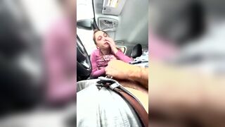 Horny Steet Prostitute Shows Her Tits And Blowjob In The Car Video