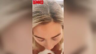 Cum Thirsty Blonde Giving Blow job To Her BF Video