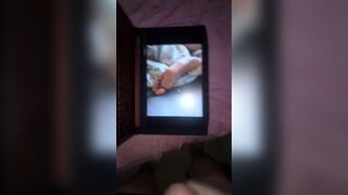 Horny Guy Masturbating on Sexy Feets Video