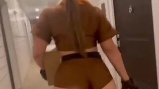 Delivery Girl's Hot Big Booty Video