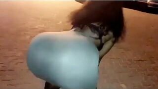 Sanchiworld Black Ass Baddie Twerking OutSide Beach Video