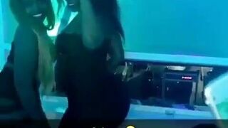 Sanchiworld Black Hoe With Her Big Booty Friend In The Club Shaking Ass Video