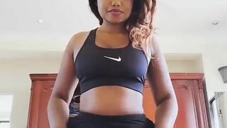 Sanchiworld Ebony Babe With A Sport outfit Teasing Video