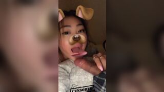 Pretty Asian Sucking Her Bfs Dick Snapchat Leaked Video