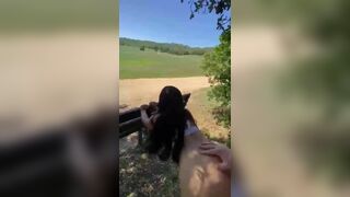 Couple Gets Horny While Going On a Trip Fucking Outdoor Video