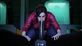 Claire Throat Gets Destroyed By Monster Cock Resident Evil Fan Made Video