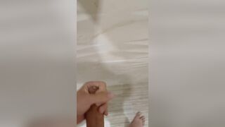 Horny Guy Masturbating In The Shower Cum Twice Video