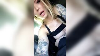 Blonde Viking Barbie Masturbating in Car Sex Video