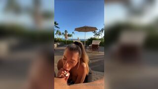 Therealbrittfit Gym Girl With Big Tits Gives Deep Blowjob At Outdoor POV Onlyfans Video