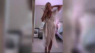 Brookemarks Hot Wife Tries Her New Vibrator On Her Pussy While Strip Teasing Onlyfans Video