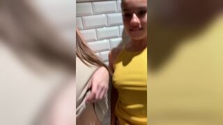 Rae_lynch And Her Curvy Friend Exposes Themself In Public Restroom Onlyfans Video
