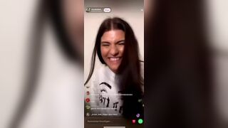 Amazing Nicole Dobrikov flashing her tits with her friend